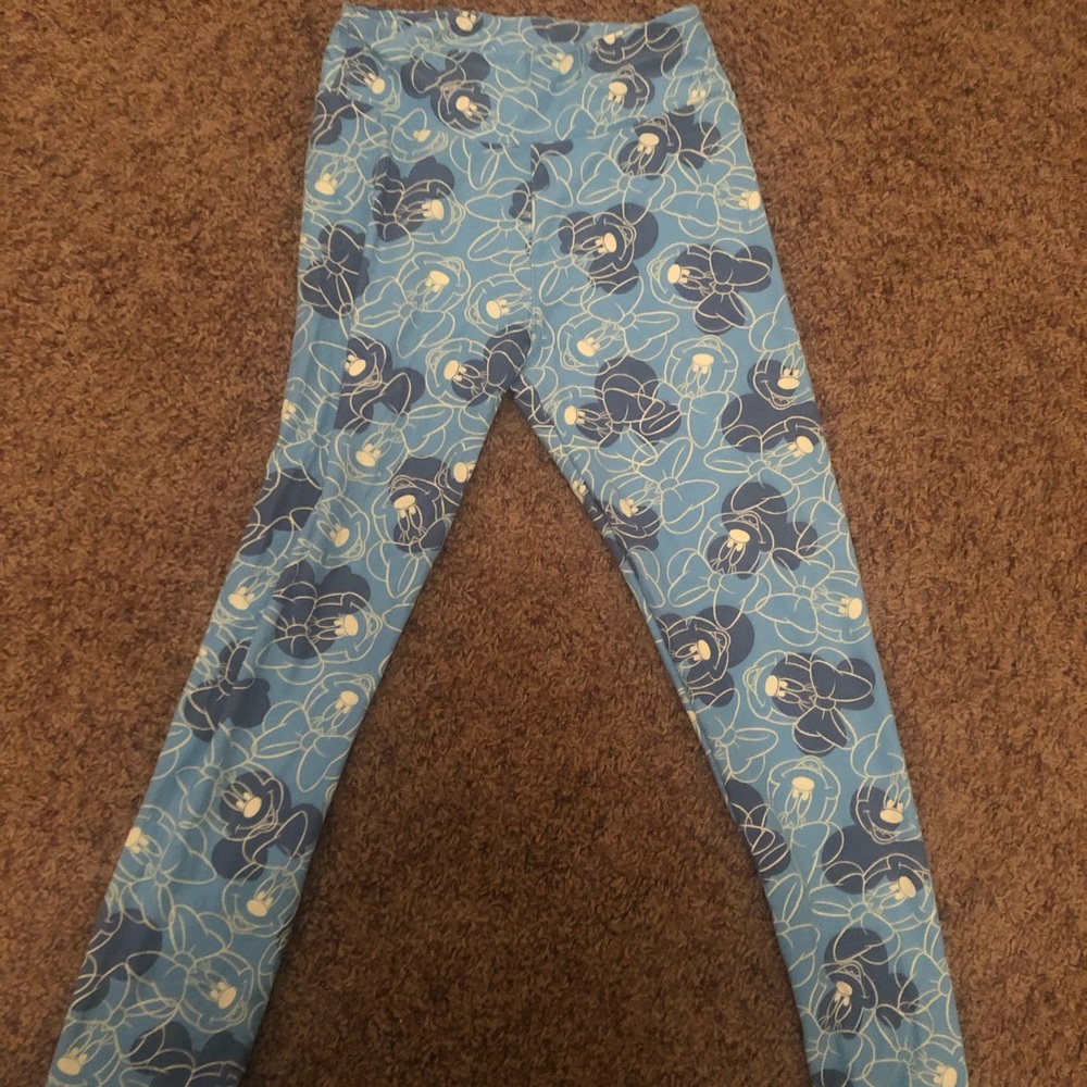 Lularoe Minnie Mouse blue leggings